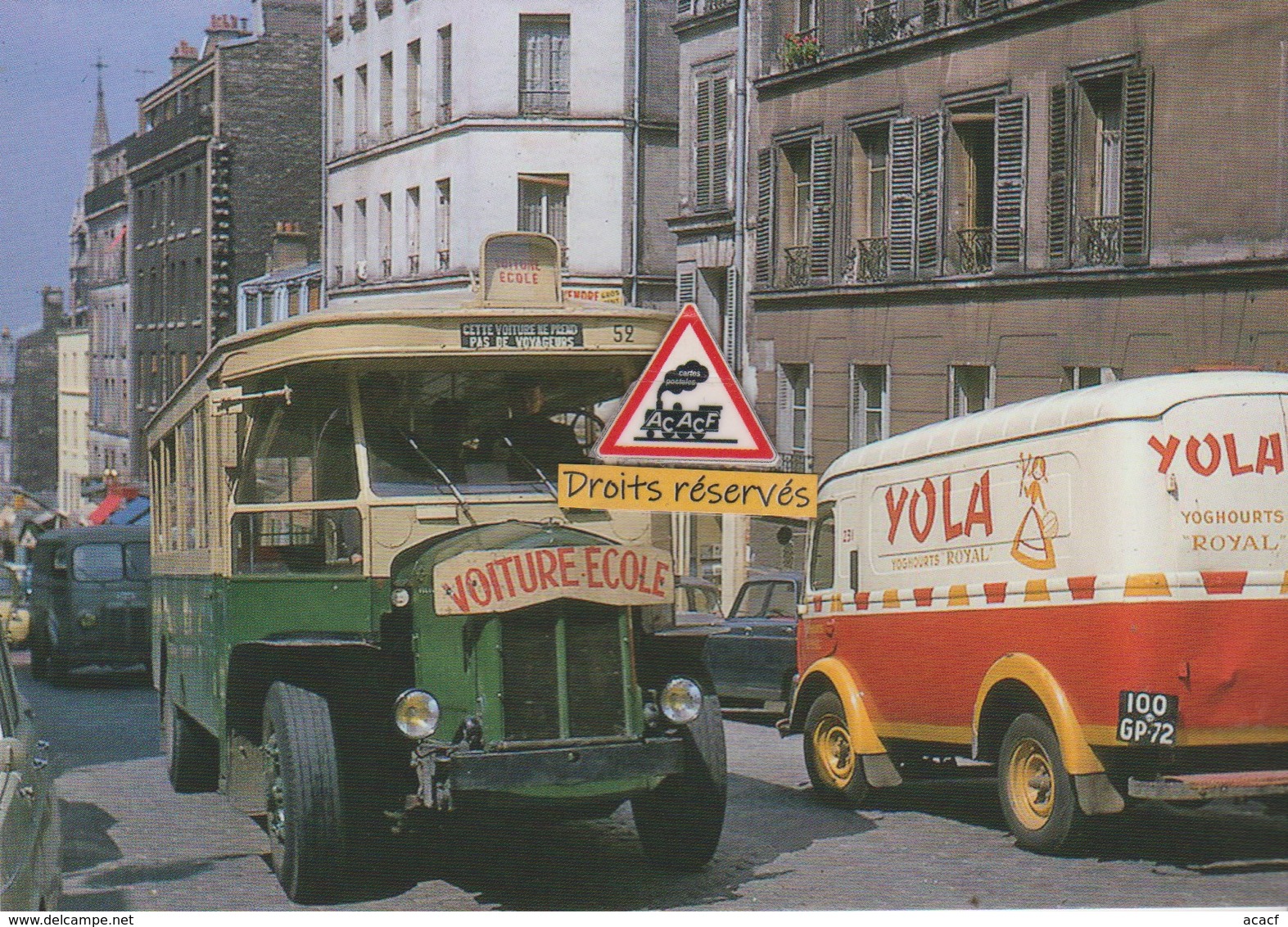 Autobus-école Renault TN6 RATP, Rue De Ménilmontant à Paris (75) - - Public Transport (surface)