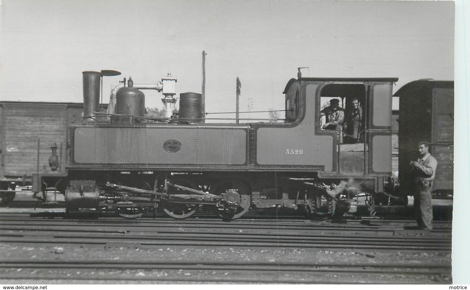 LOCOMOTIVE - 3526 Mondidier;  Photo Format Carte Ancienne à Noyelles En 1949. - Trains