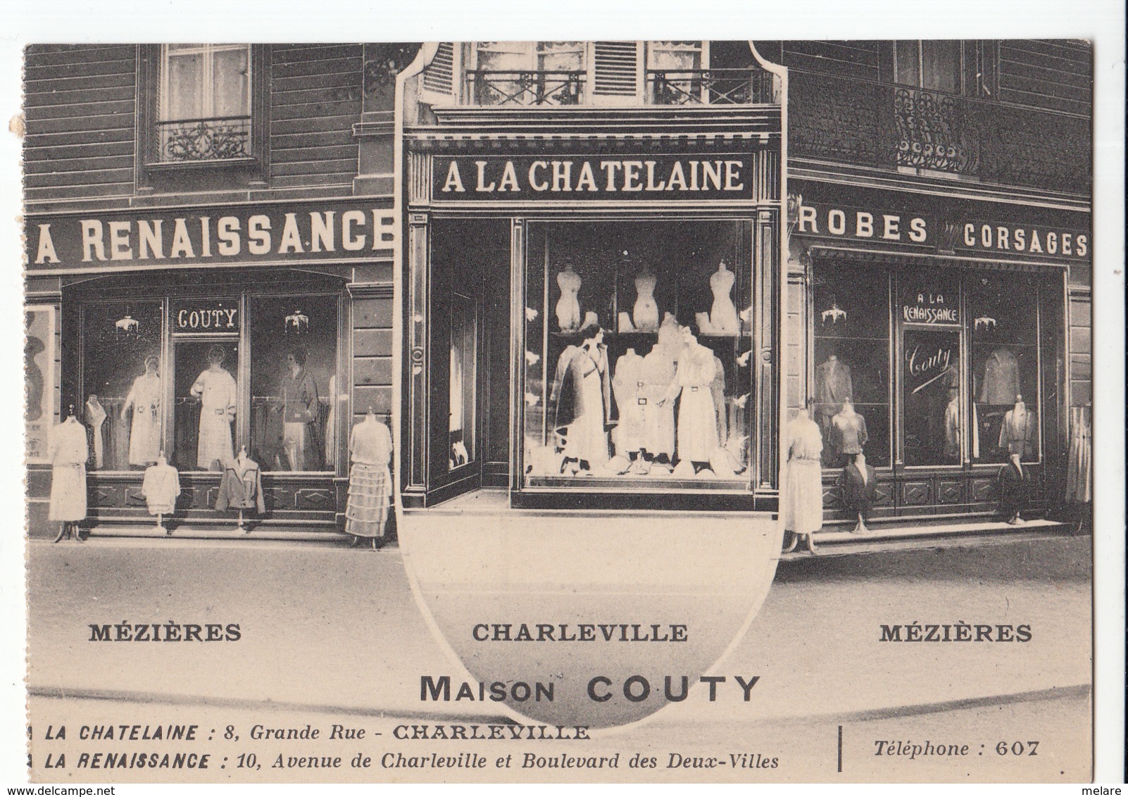 08 CHARLEVILLE-MEZIERES Magasin Devanture  La Renaissance La Chatelaine Maison COUTY - Charleville