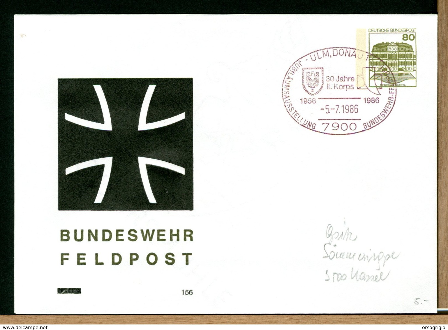 DEUTSCHE - BUNDESWEHR - 1986  ULM DONAU - FELDPOST - Buste Private - Nuovi