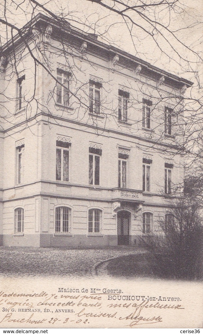 Bouchout-lez-Anvers Maison De Mme Geerts Circulée En 1902 - Böchout