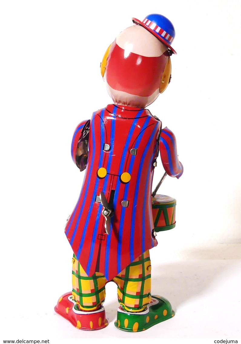 Clown Mecanique en tole lithographié