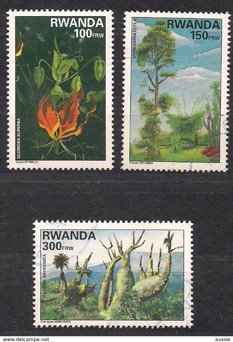 Rwanda Ruanda 1997 Yvert 1329-1331 OCBn° 1404-1406 (o) Oblitéré  Yvertcote 13,50 Euro - Usados