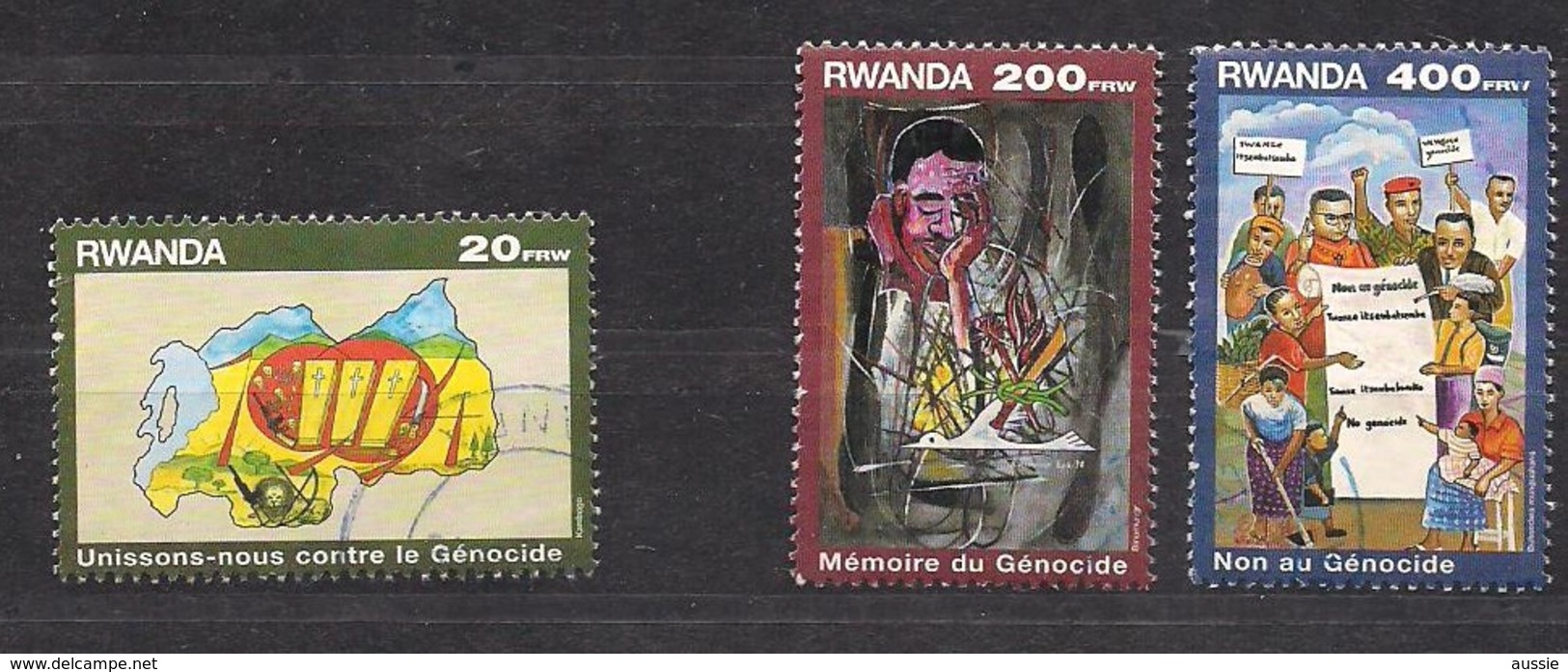 Rwanda Ruanda 1999 Yvert 1332 Et 1334-1335 OCBn° 1411 Et 1413-1414 (o) Oblitéré  Yvertcote 24,80 Euro Génocide - Usados