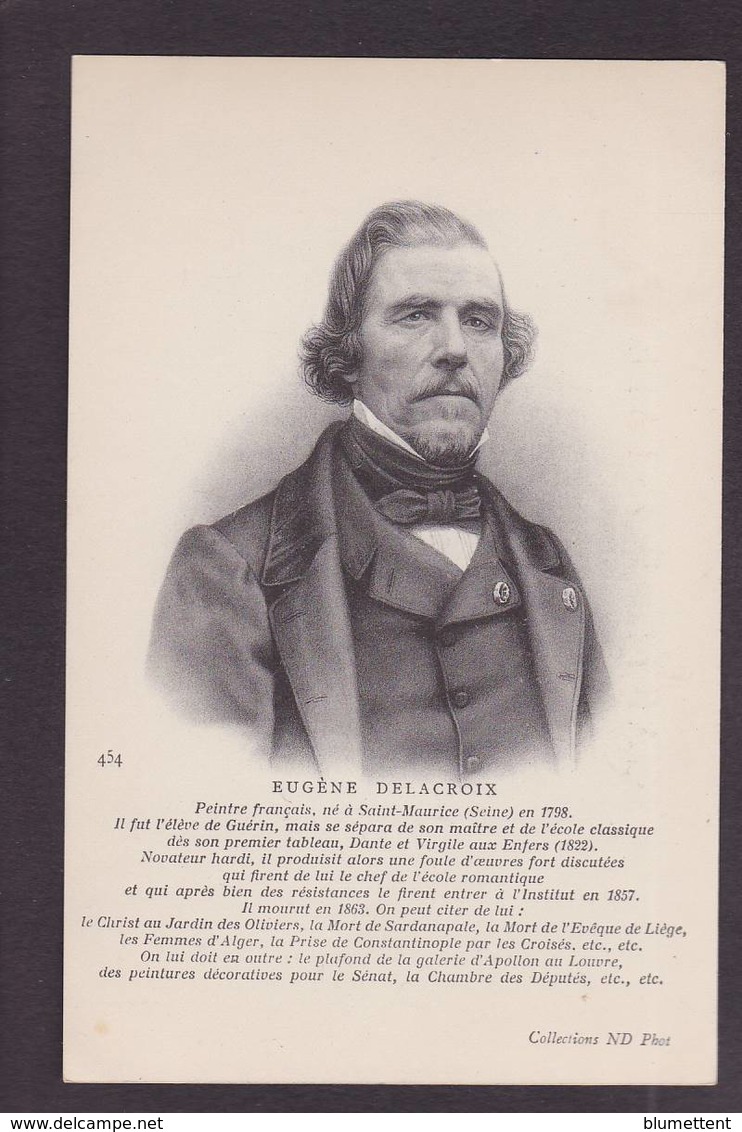 CPA Histoire éditeur ND Phot Non Circulé Dos Non Séparé Eugène Delacroix Saint Maurice - Historia