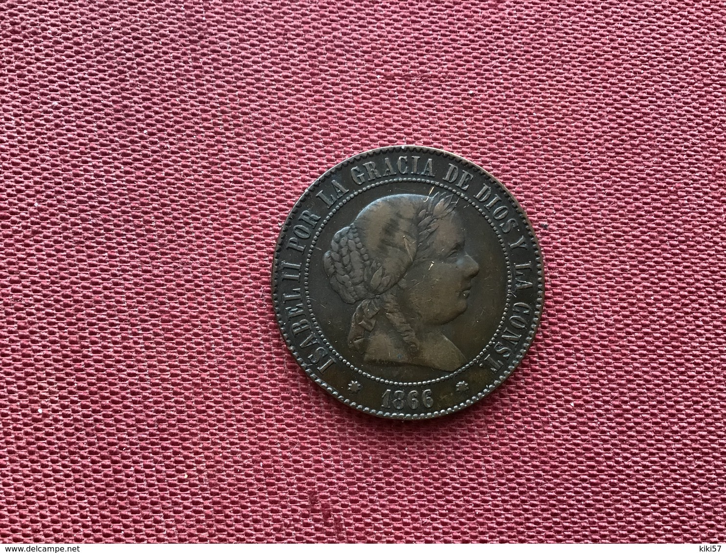 ESPAGNE Monnaie De 5 Centimes 1866 étoile à 8 Branches Superbe état - Münzen Der Provinzen