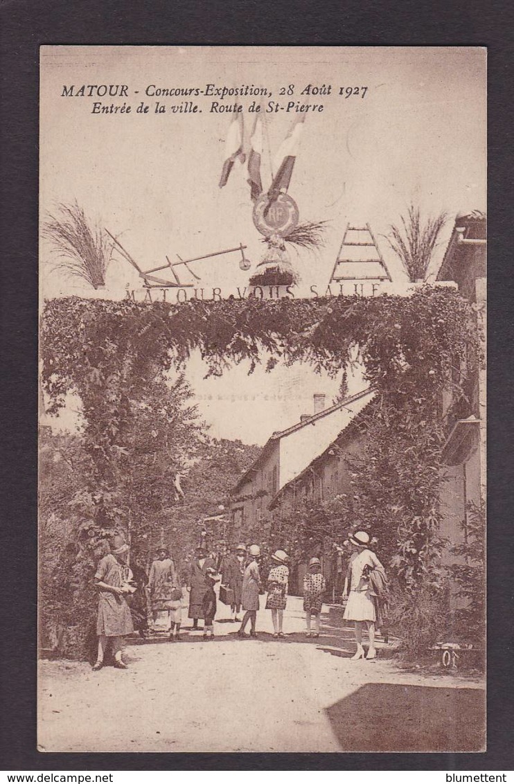 CPA Saône Et Loire 71 MATOUR Non Circulé Concours Exposition 1927 - Autres & Non Classés