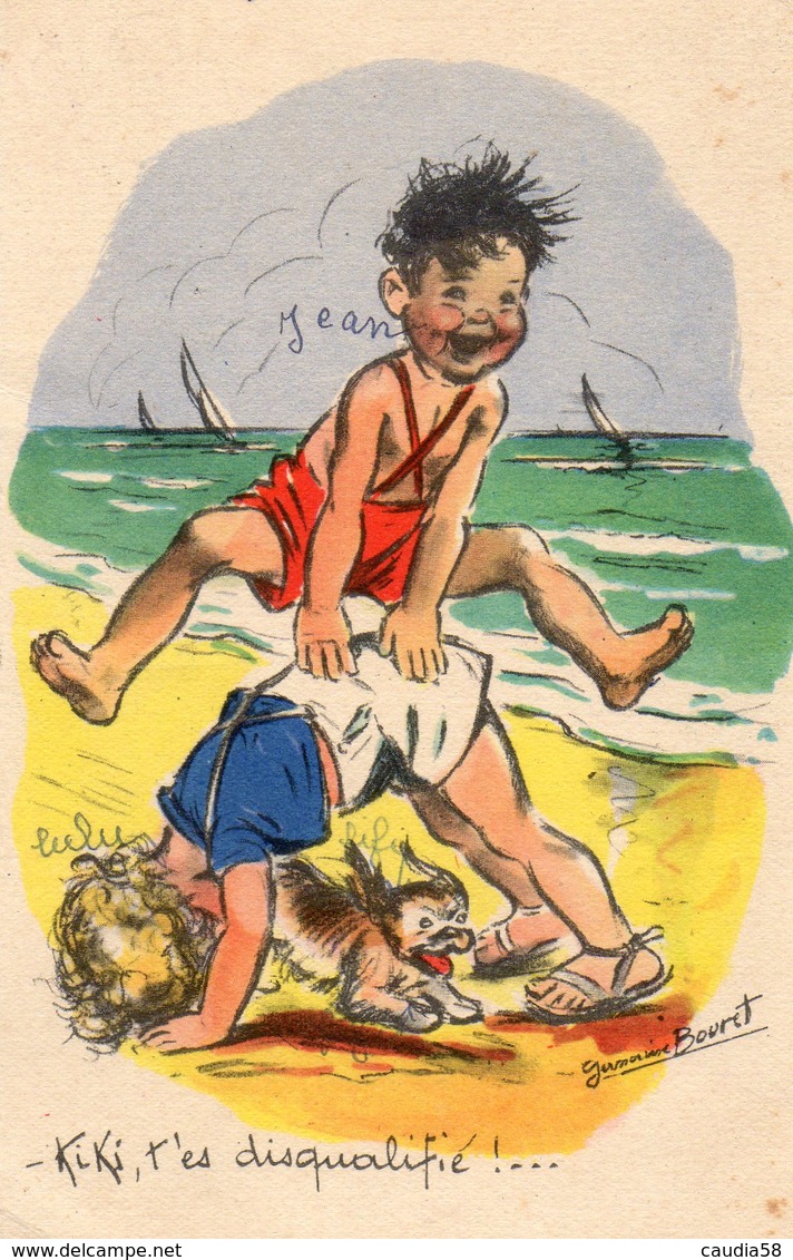 Germaine Bouret, Enfants à La Plage. - Bouret, Germaine