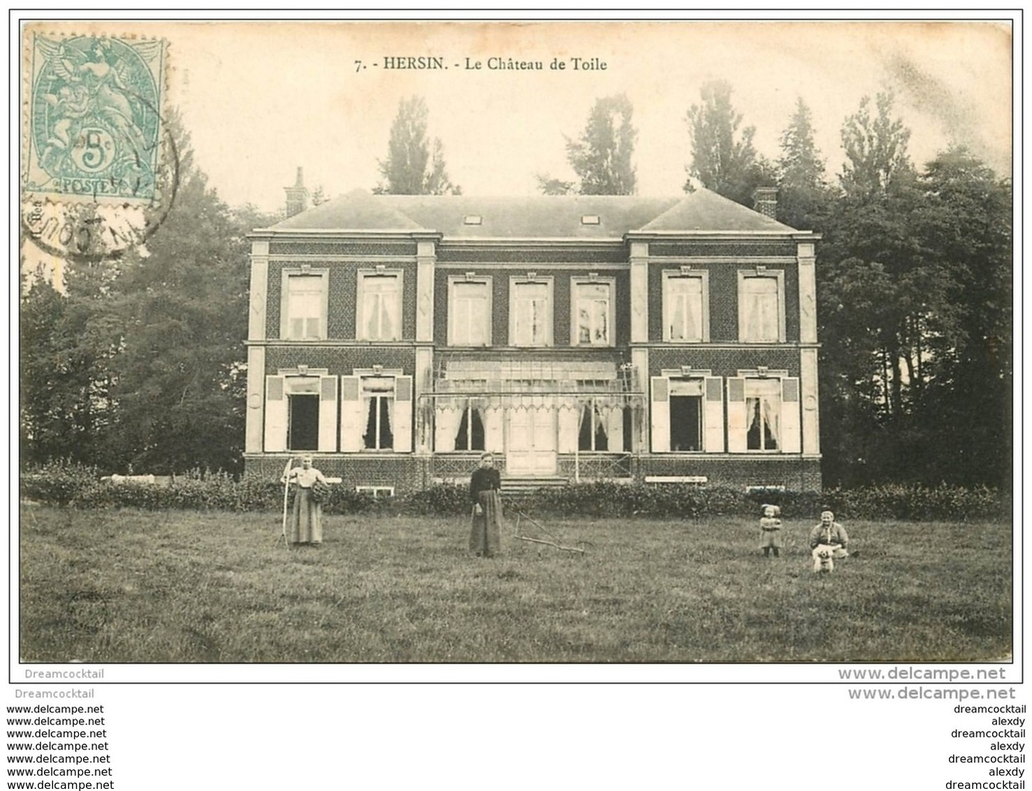 62 HERSIN. Le Château De Toile 1906 - Autres & Non Classés