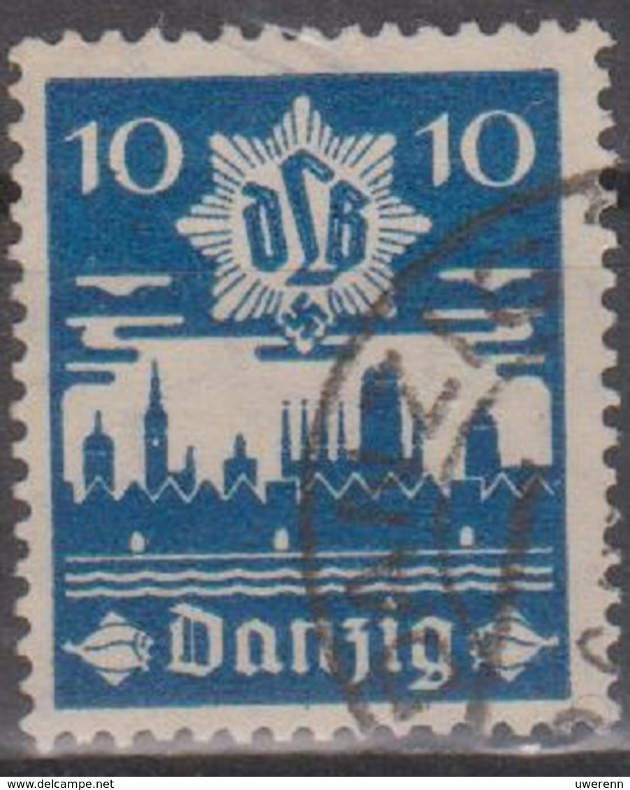 Deutschland: Danzig 1937 Danziger Luftschutz (DLB), 10 Pf Schwärzlichkobalt, Mi 267 Gestempelt - Usati