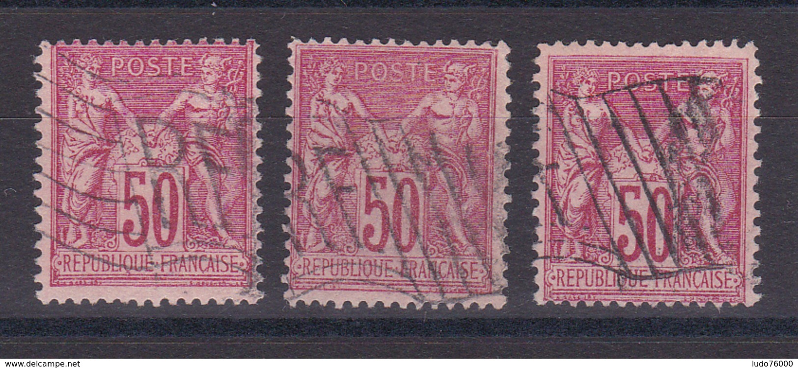 D106/ LOT SAGE N° 98  CACHET DRAPEAU - 1876-1898 Sage (Type II)