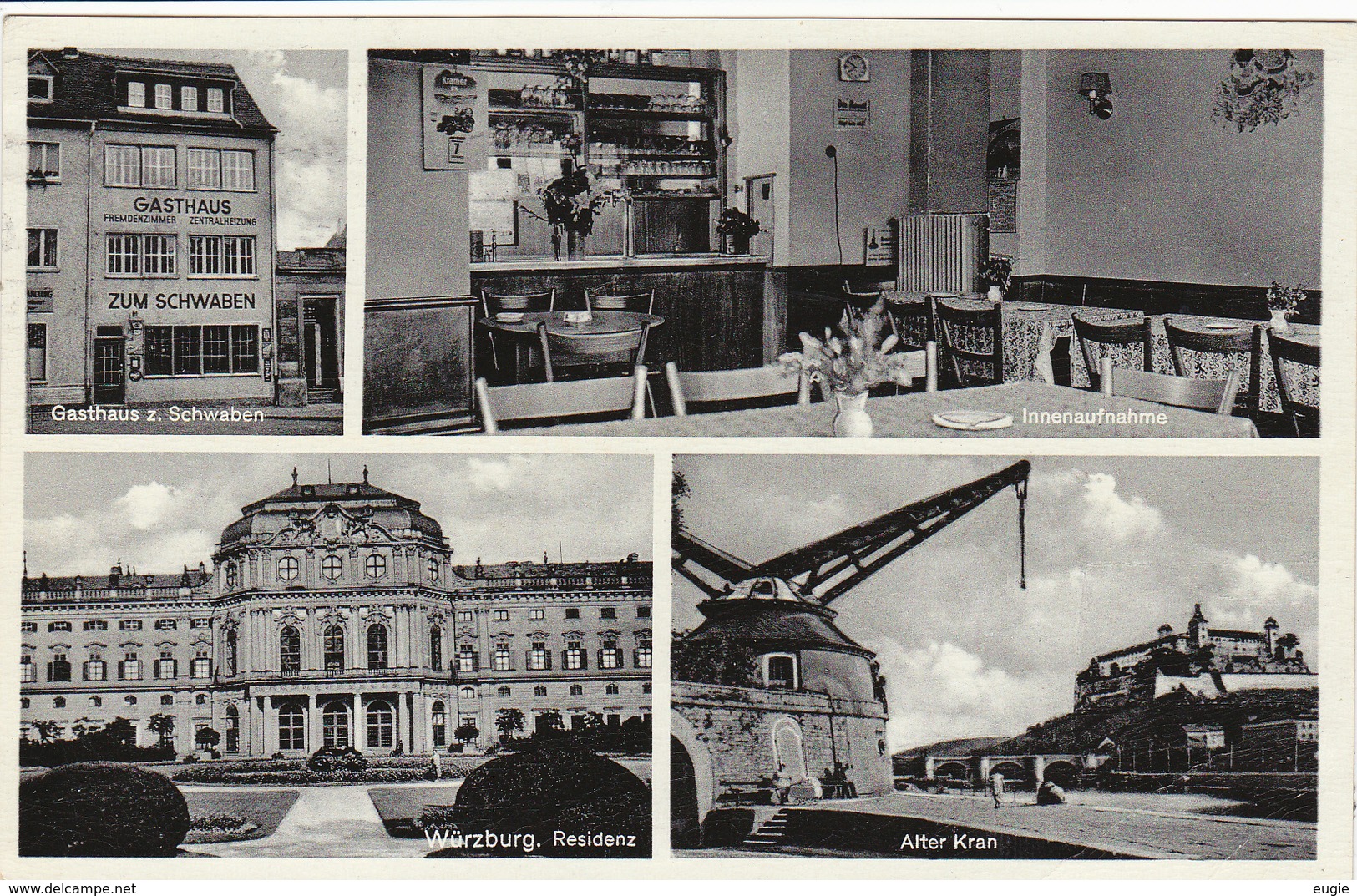 710/ Gasthaus Z. Schwaben, Bes. J.Emmerinch, Wurzburg A. Main - Wuerzburg