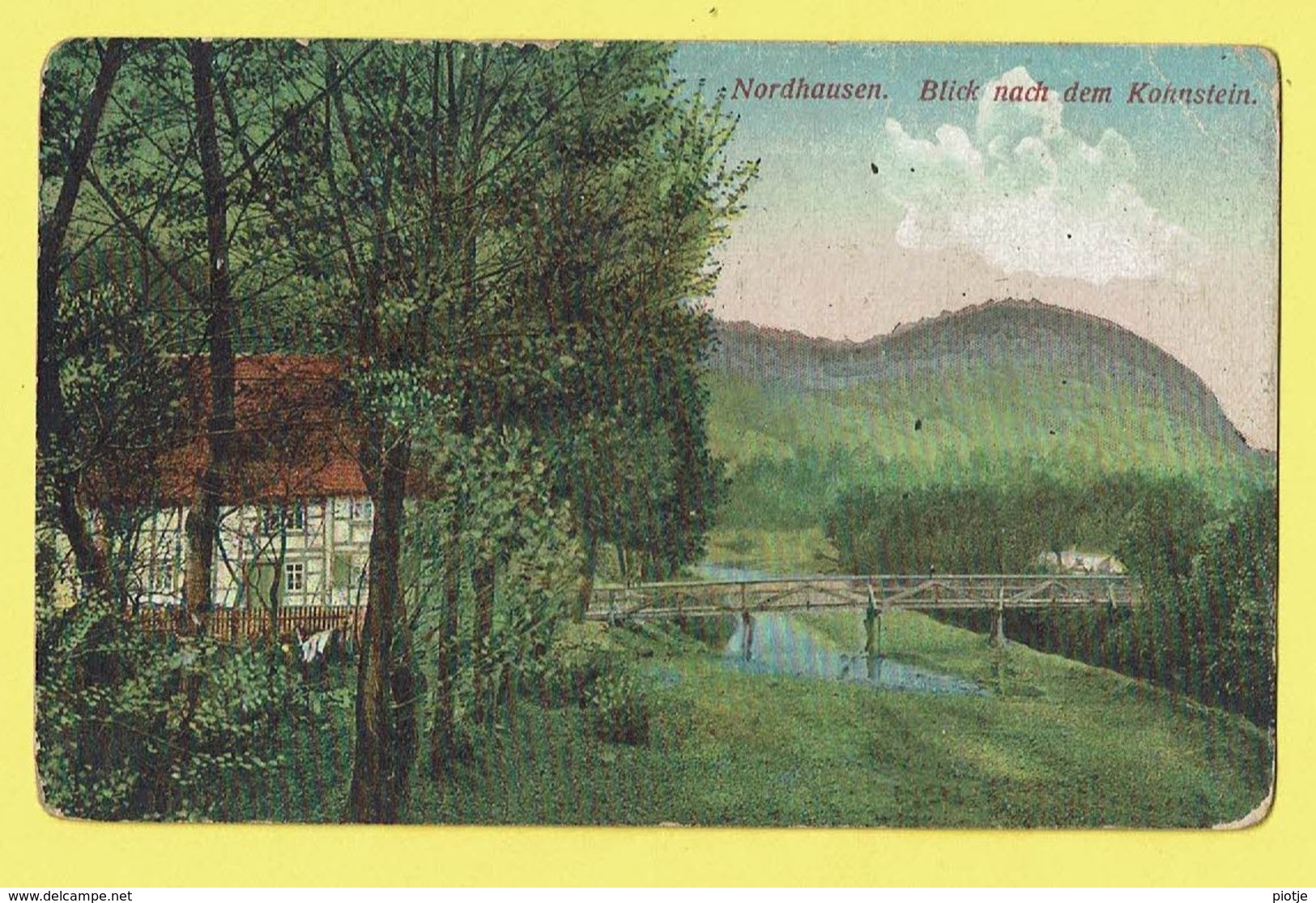 * Nordhausen (Thuringen - Deutschland) * Blick Nach Dem Kohnstein, Pont, Canal, Rare, Old, Couleur, TOP, Unique - Nordhausen