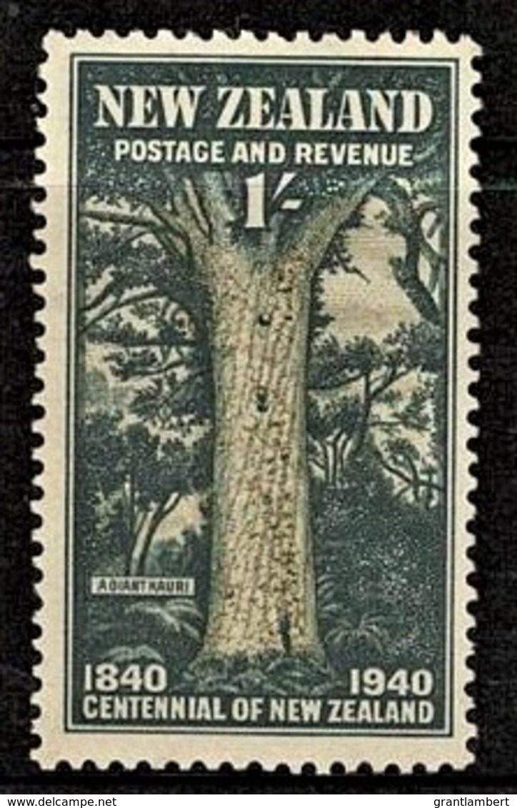 New Zealand 1940 Pictorial 1/- A Giant Kauri Tree MH - Neufs