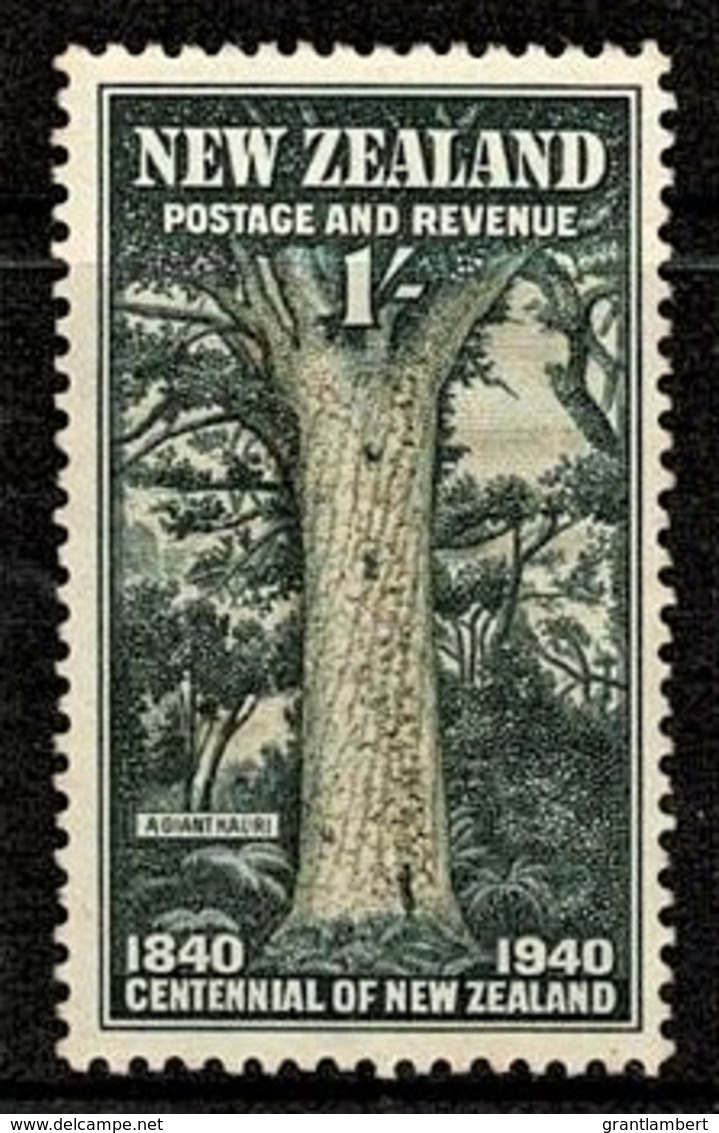 New Zealand 1940 Pictorial 1/- A Giant Kauri Tree MH - - Neufs