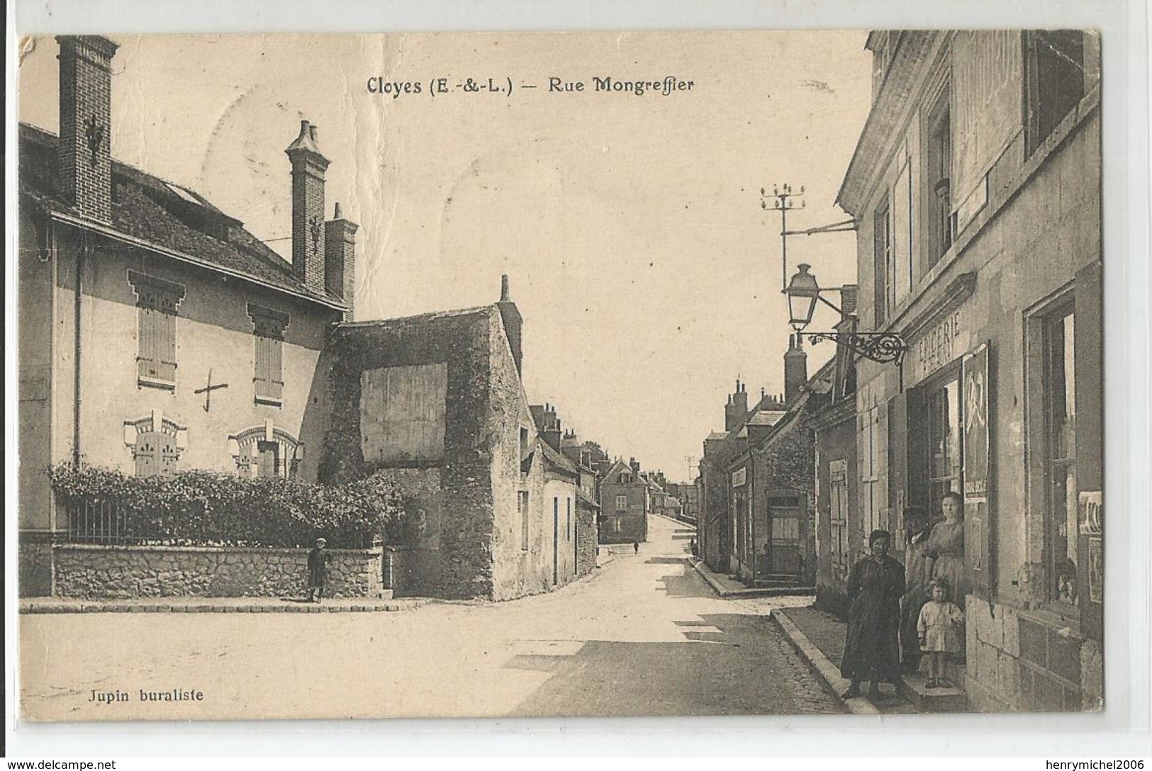 28 Eure Et Loir Cloyes épicerie Animée Rue Mongreffier Ed Jupin Buraliste - Cloyes-sur-le-Loir