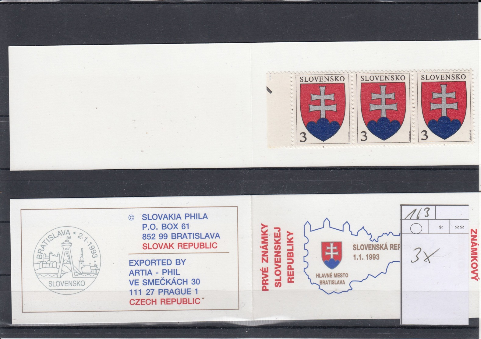 Slowakische Republik Michel Cat.No.    Mnh/** Booklet 163 Two Diff - Unused Stamps