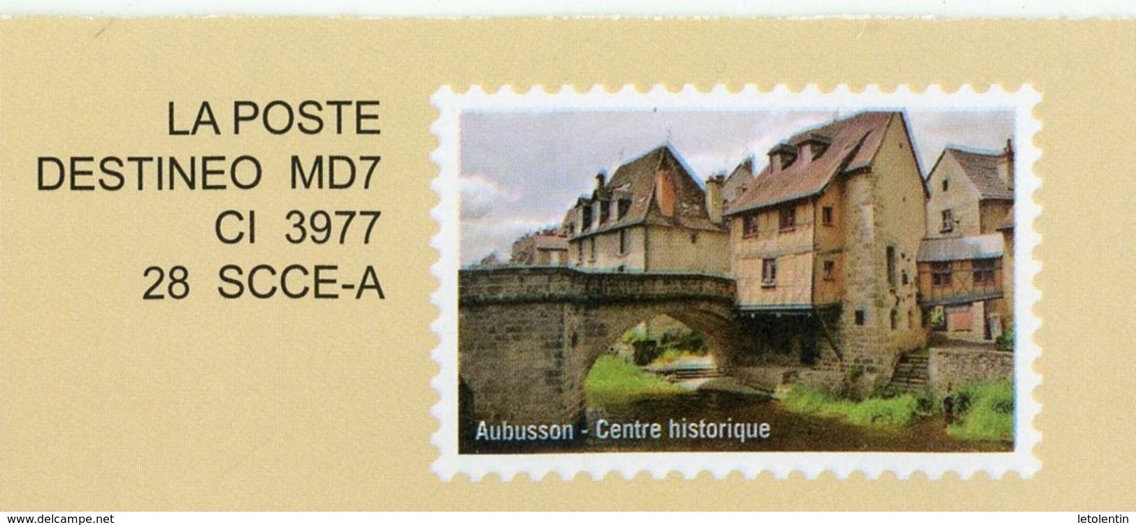 FRANCE -  PSEUDO-ENTIER  - AUBUSSON - CENTRE HISTORIQUE - Enteros Privados