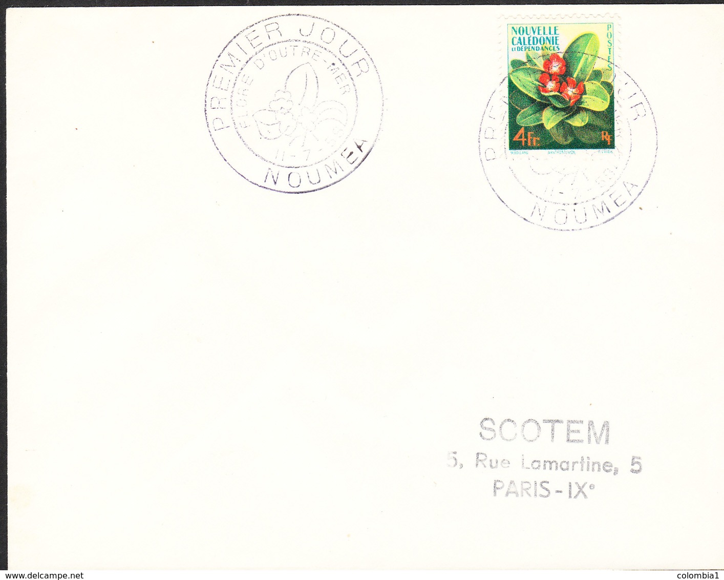 NOUVELLE CALEDONIE Lettre 1er Jour De NOUMEA Du 11/07/1998 Fleurs - Lettres & Documents