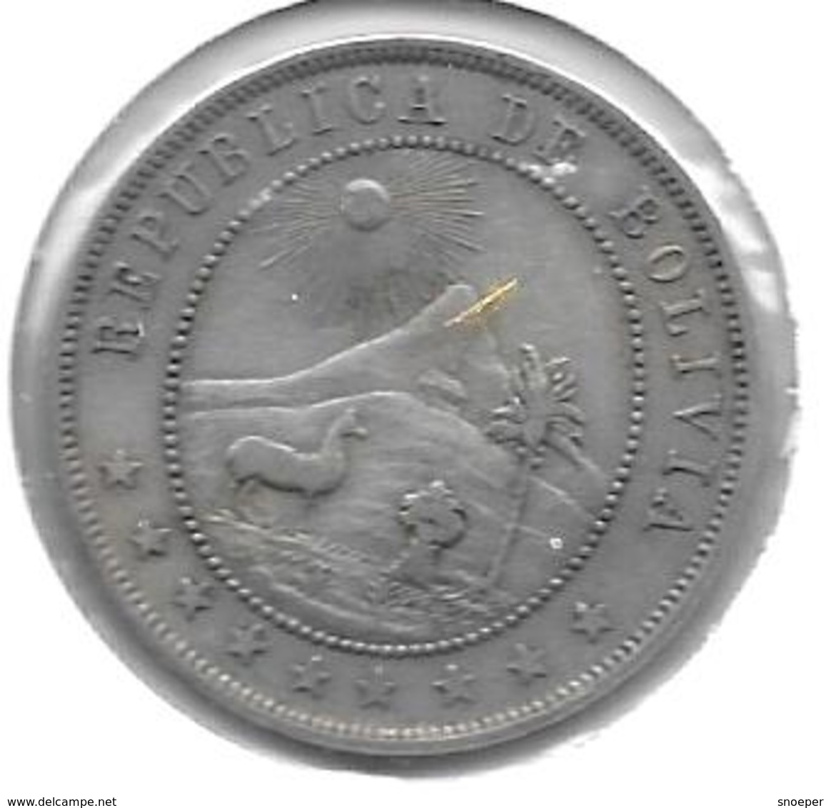 *Bolivia 10 Centavos 1909 Km174.3 - Bolivie