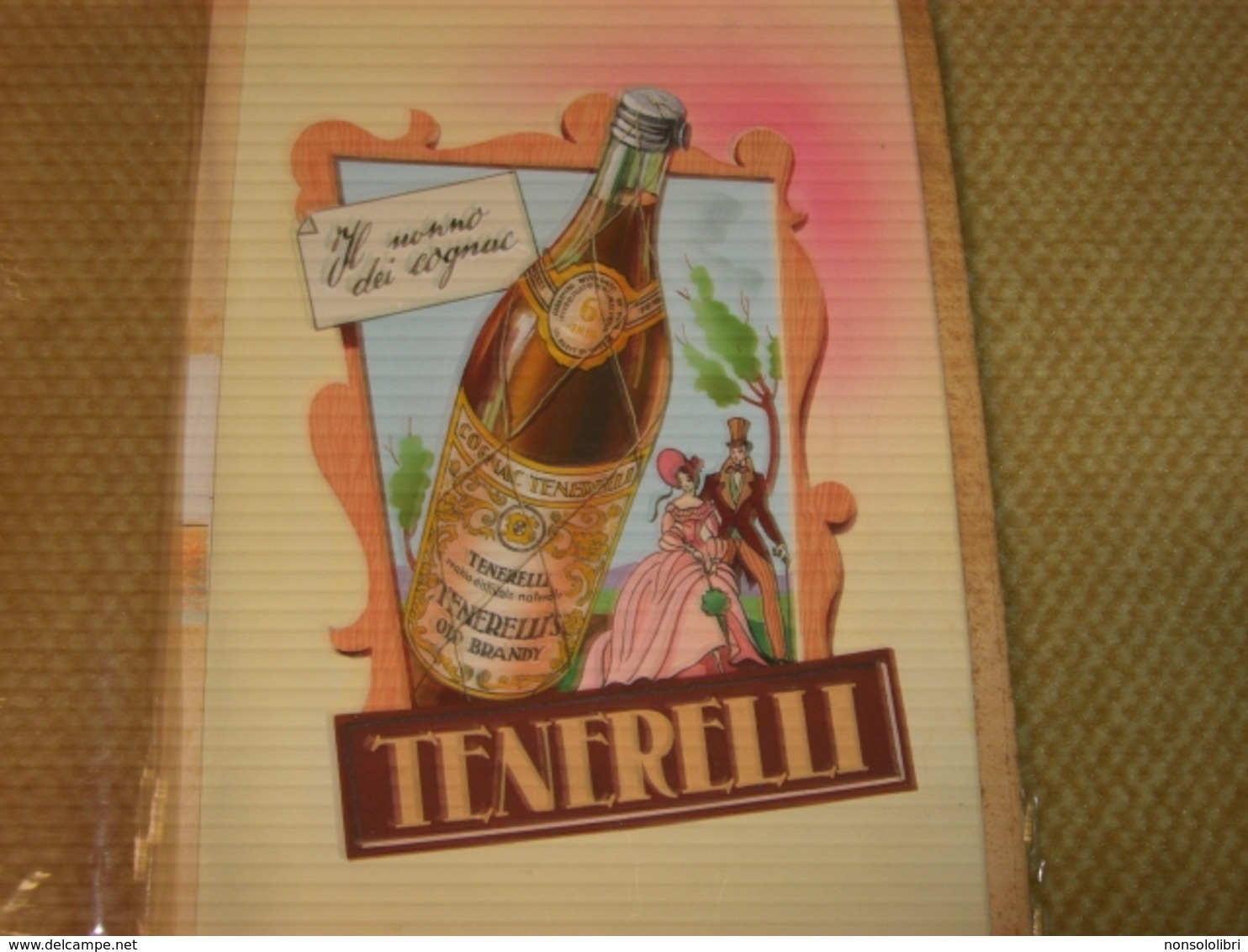 BOZZETTO ORIGINALE A TEMPERA PUBBLICITARIO LIQUORE TENERELLI OLD BRANDY - Insegne