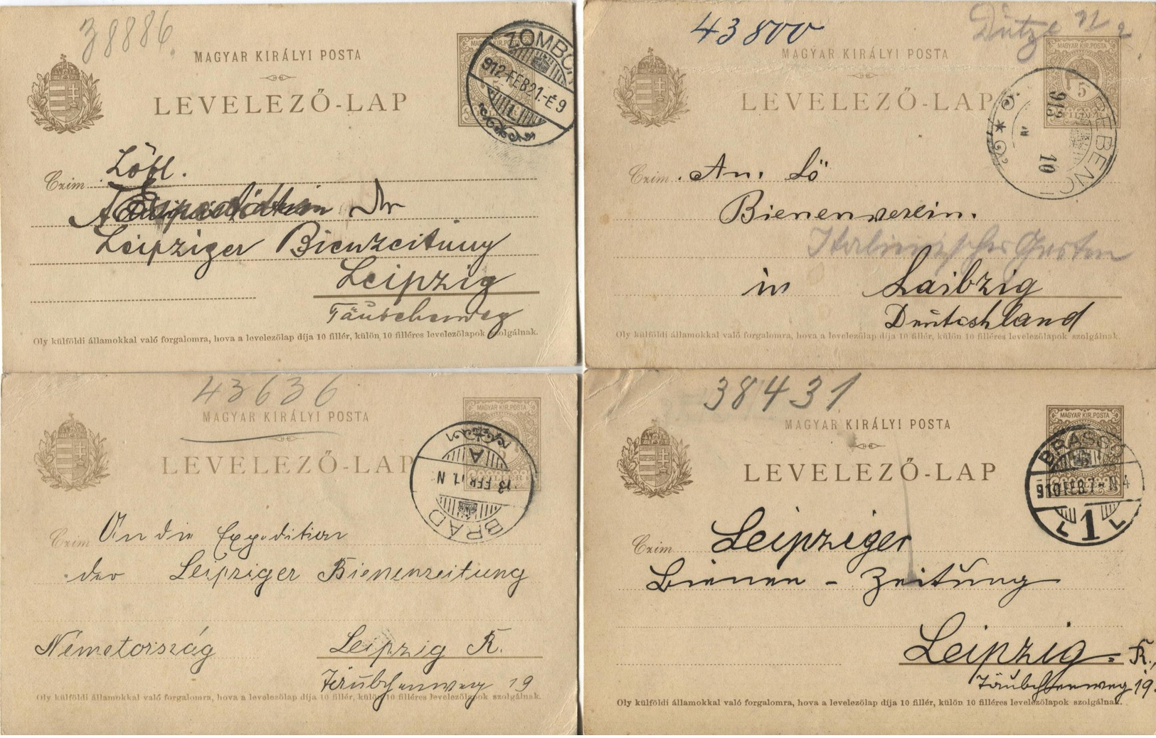 Kl. Lot GS Ungarn 1874-1917, Gestpl., Dab.interess.Stpl. - Postal Stationery