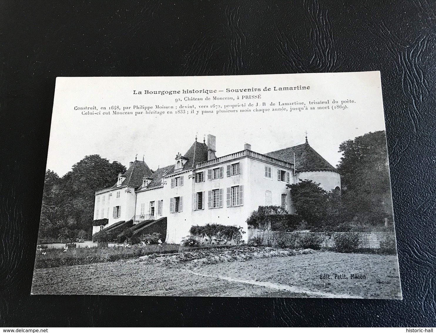 Souvenirs De Lamartine - 92 - Chateau De Monceau à PRISSÉ - Sonstige & Ohne Zuordnung