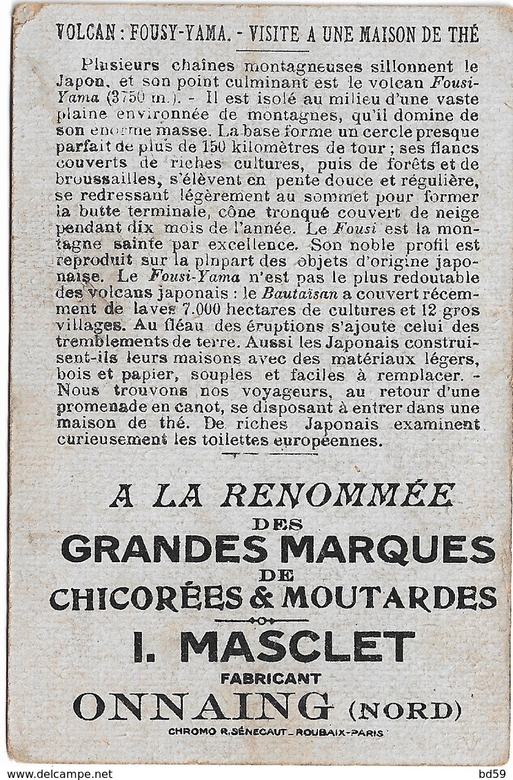 Chromo MASCLET EGYPTE Le Temple D'Abou-Simbel, 2 Scans Recto Verso - Tea & Coffee Manufacturers