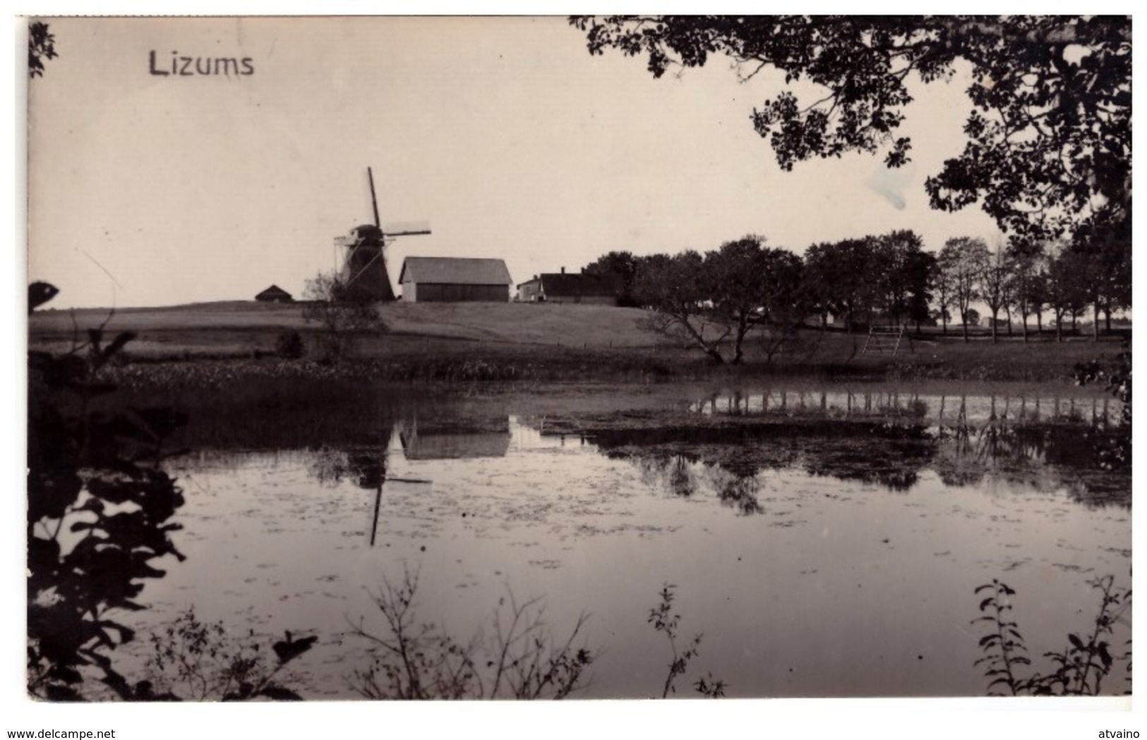 Latvia Lettland Lizums Gulbene County WINDMILL Real Photo 1928 - Mulini A Vento