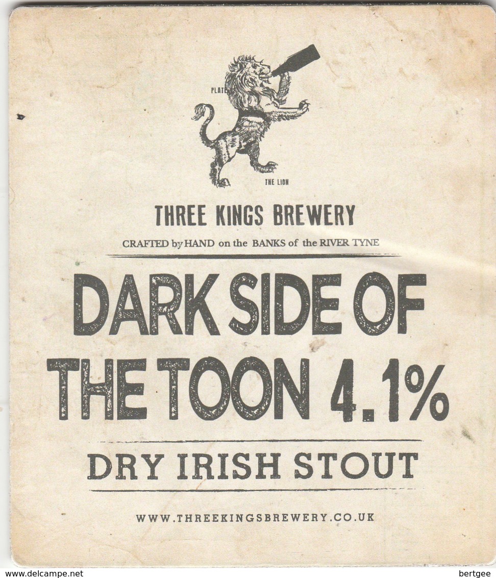 THREE KINGS BREWERY (NORTH SHIELDS, ENGLAND) - DARK SIDE OF THE TOON DRY IRISH STOUT - PUMP CLIP FRONT - Schilder
