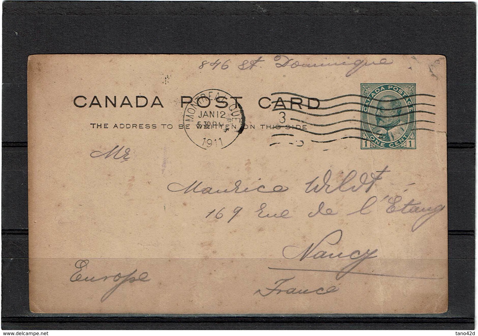 LSAU14 - CANADA CARTE POSTALE OBLITEREE - 1903-1954 Rois