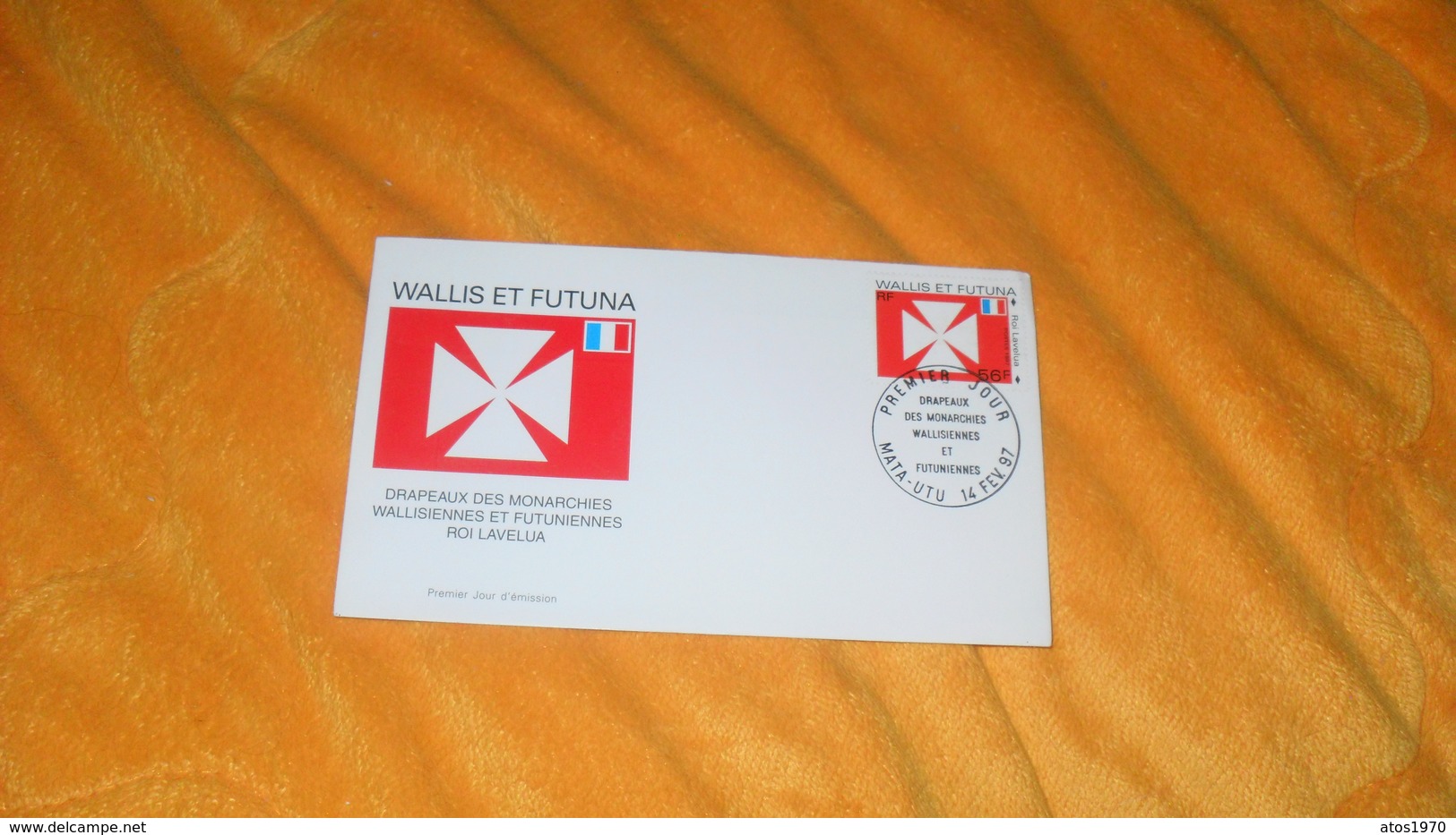 ENVELOPPE FDC DE 1997.../ WALLIS ET FUTUNA DRAPEAUX DES MONARCHIES WALLISIENNES ET FUTUNIENNES ROI LAVELUA - Lettres & Documents