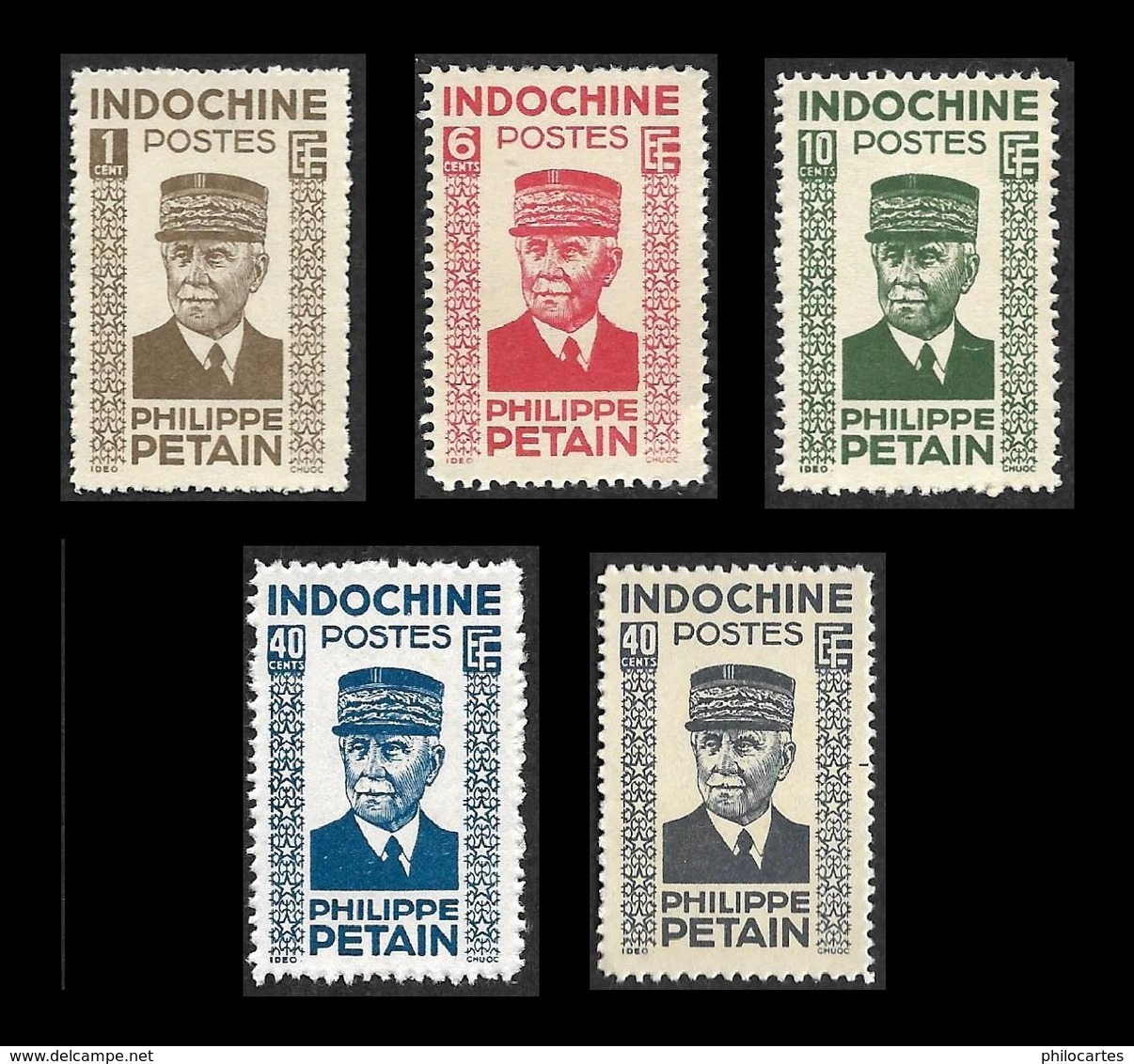 INDOCHINE  1943-44 - YT  243 - 245 -246 - 247 -248  - Pétain - NEUFS** - Nuovi