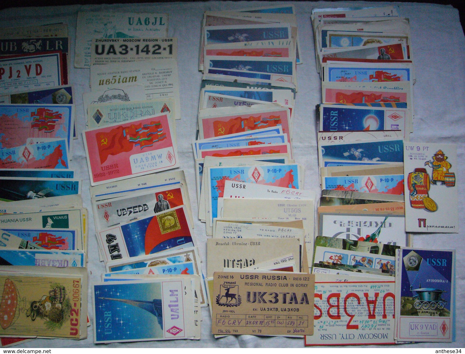 Lot D'environ 180 Cartes QSL Radio Amateurs D'URSS Ou USSR - Radio Amateur