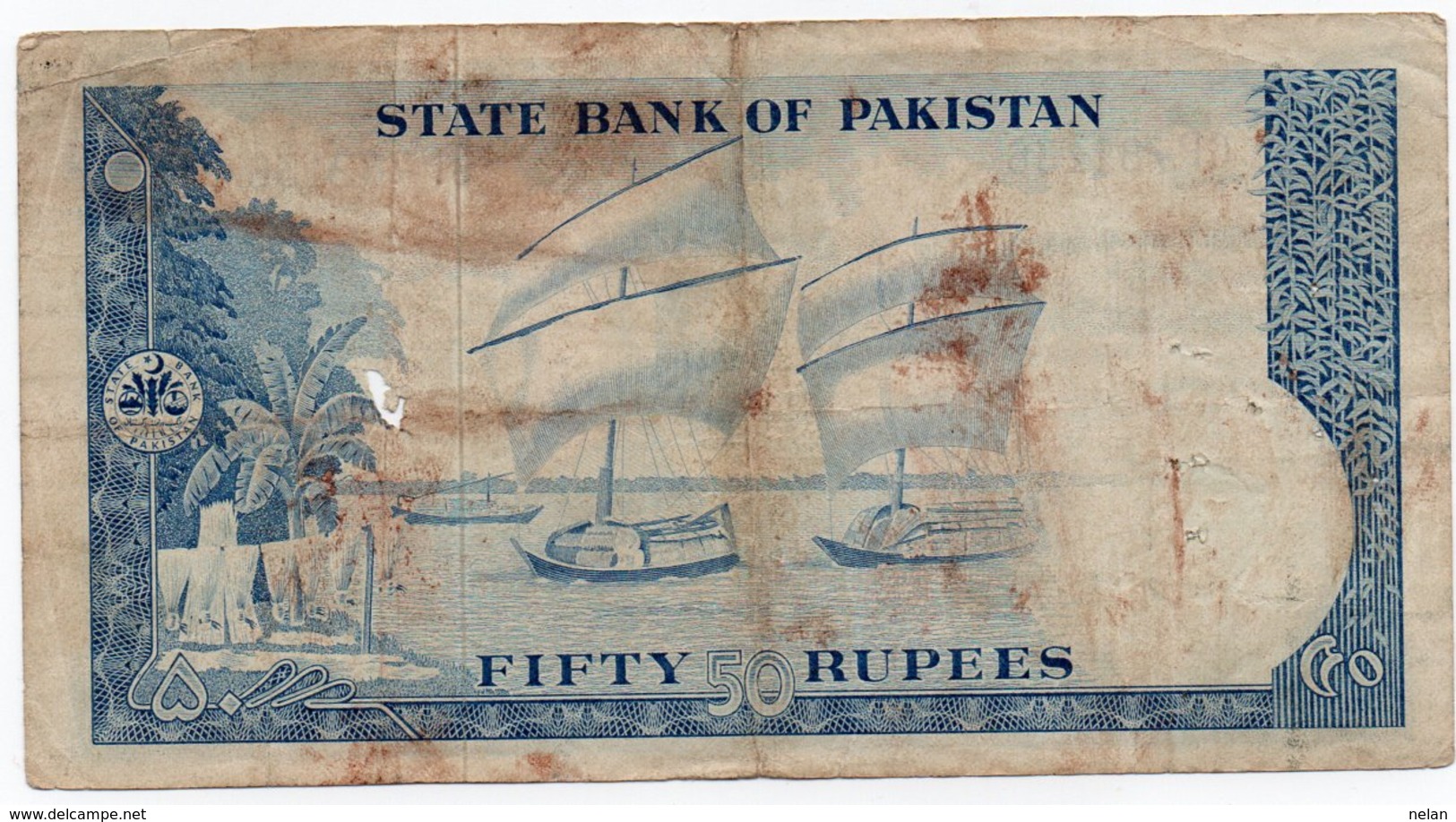 PAKISTAN 50 RUPEES 1972 P-22  CIRCULATED - Pakistan