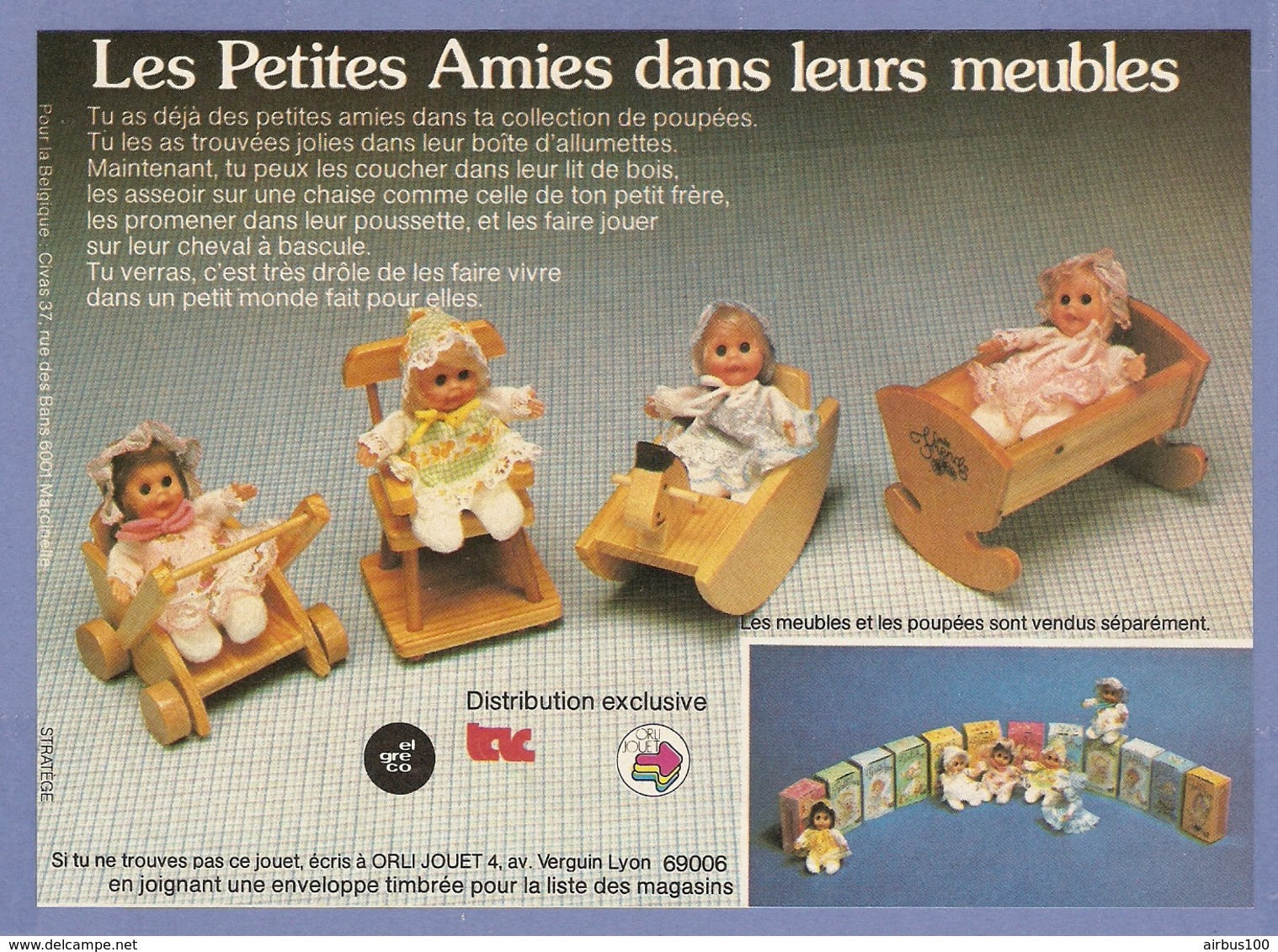 COUPURE De PRESSE PUB - PUBLICITÉ POUPÉE LES PETITES AMIES ORLI JOUET - CHEVAL à BASCULE BERCEAU LANDAU - Poupées