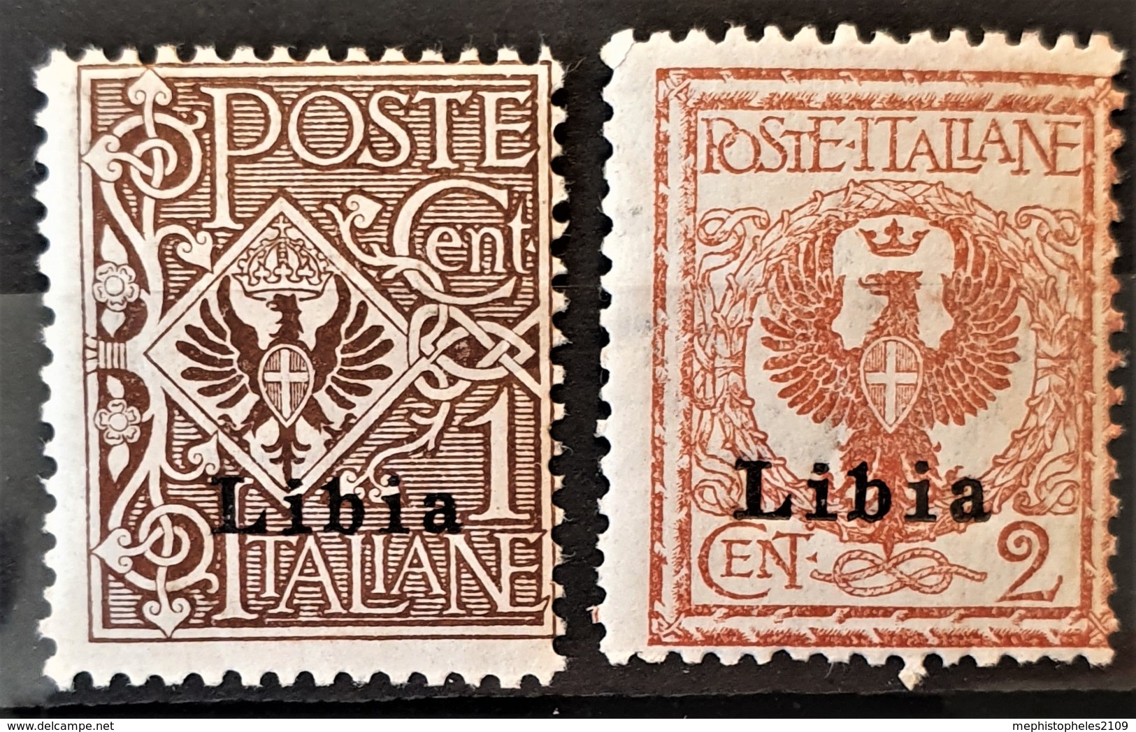 LIBYA 1912 - MLH - Sc# 1, 2 - 1c 2c - Libya