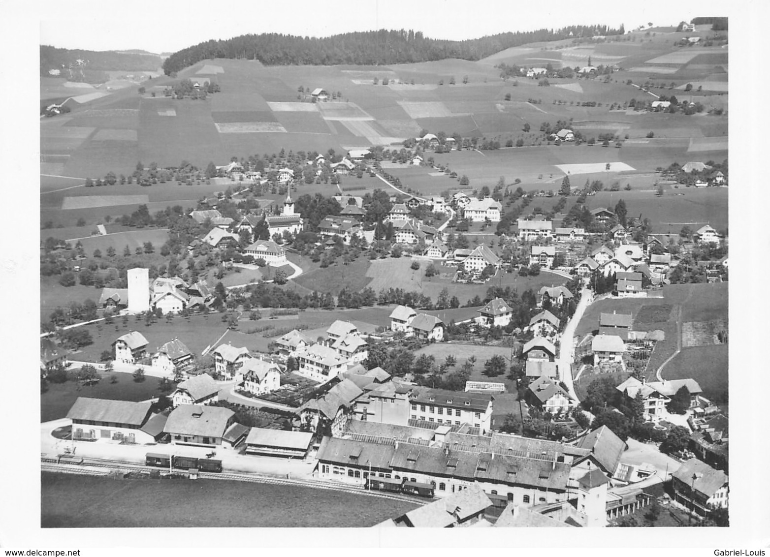 Biglen Flieger Postkarte - Bahnhof Bahn ( 10 X 15 Cm) - Biglen