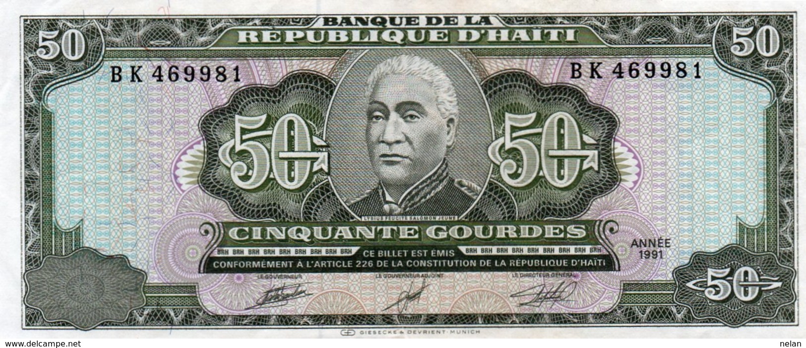 HAITI  50 GOURDES 1991 P-257  XF+ - Haiti