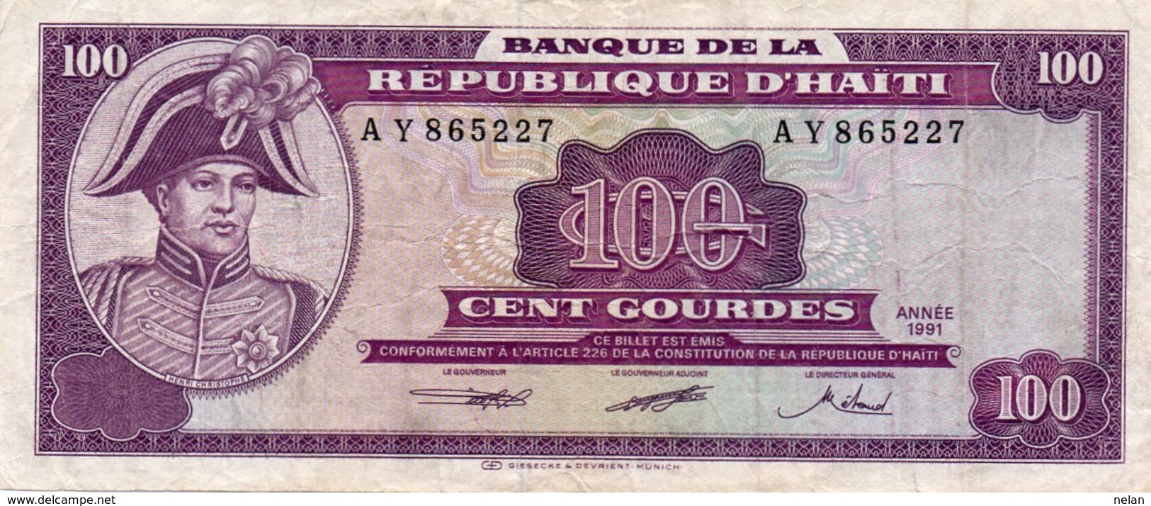 HAITI  100 GOURDES 1991 P-258  XF - Haiti