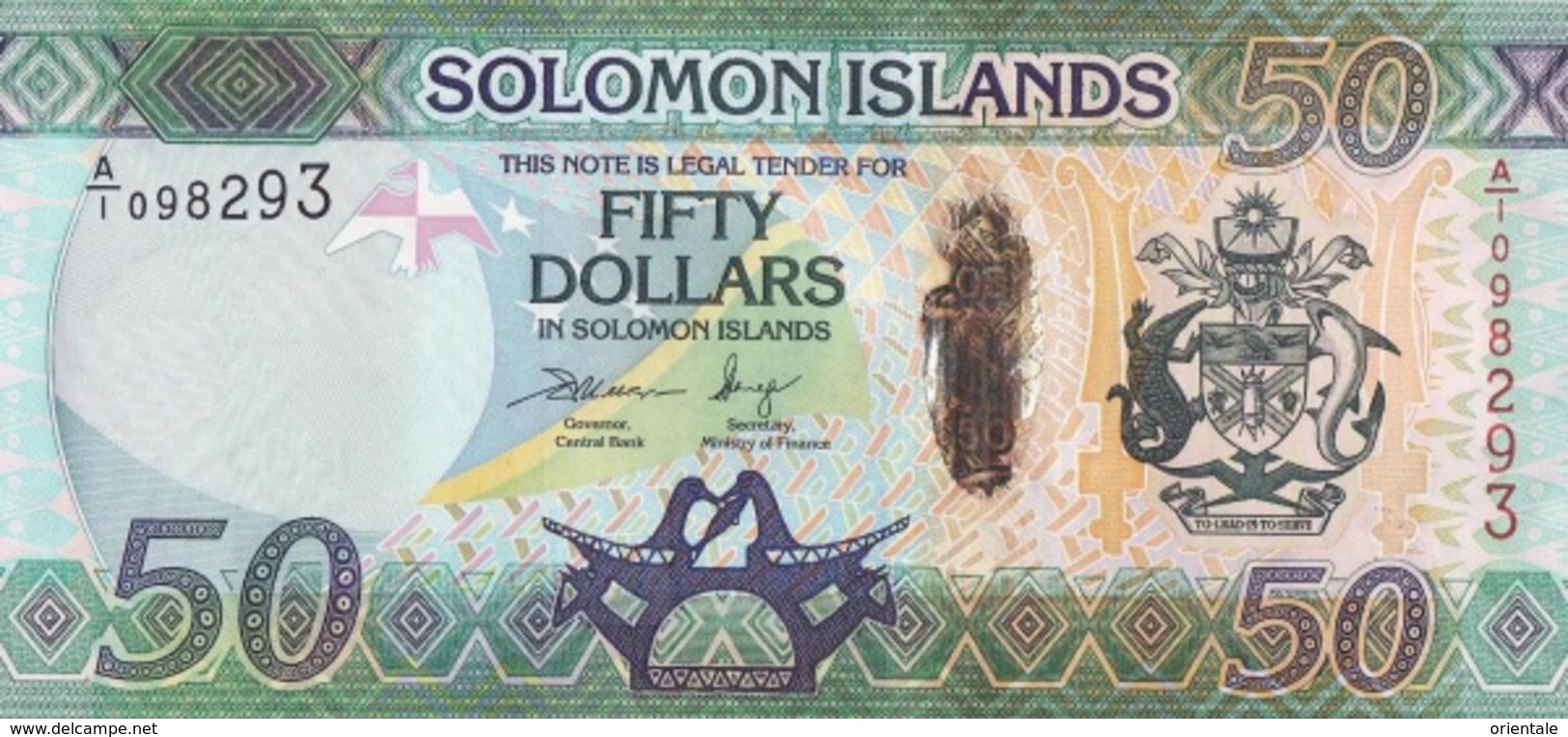 SOLOMON ISLANDS P. 35 50 D 2013 UNC - Isola Salomon