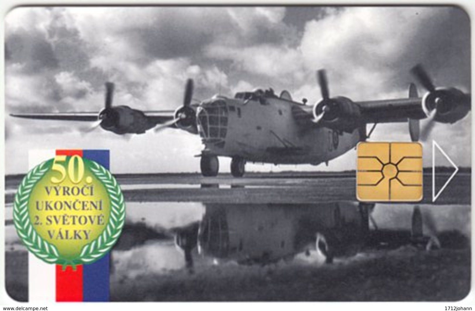 CZECH REP. C-971 Chip Telecom - Anniversary, 2nd World War - Used - Czech Republic