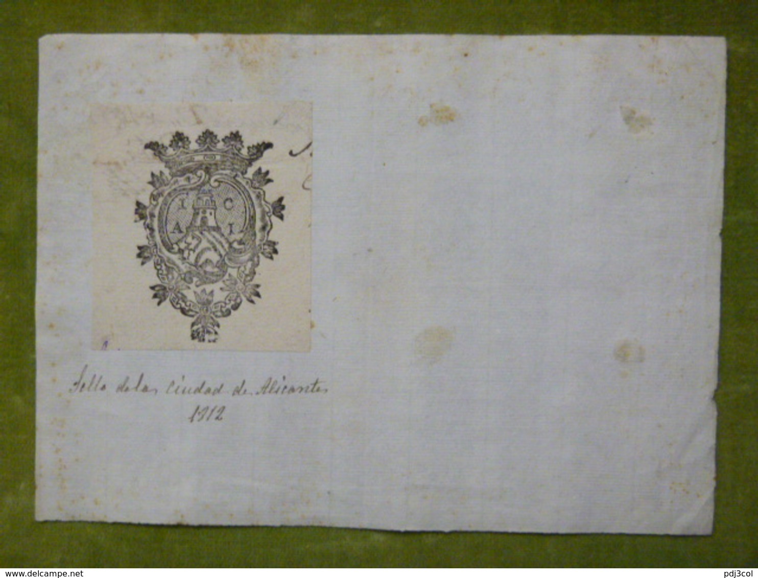 Ex-libris Ou Illustration Héraldique - ESPAGNE - ALICANTE - 1812 - Ex-libris