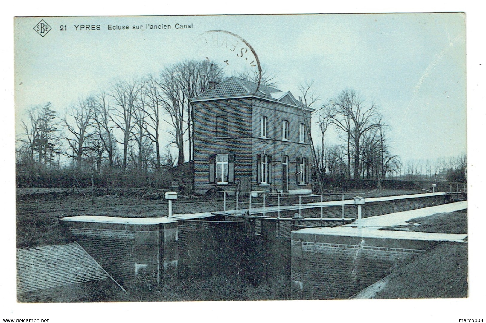 BELGIQUE YPRES Ecluse Sur L'ancien Canal Carte Peu Courante - Ieper