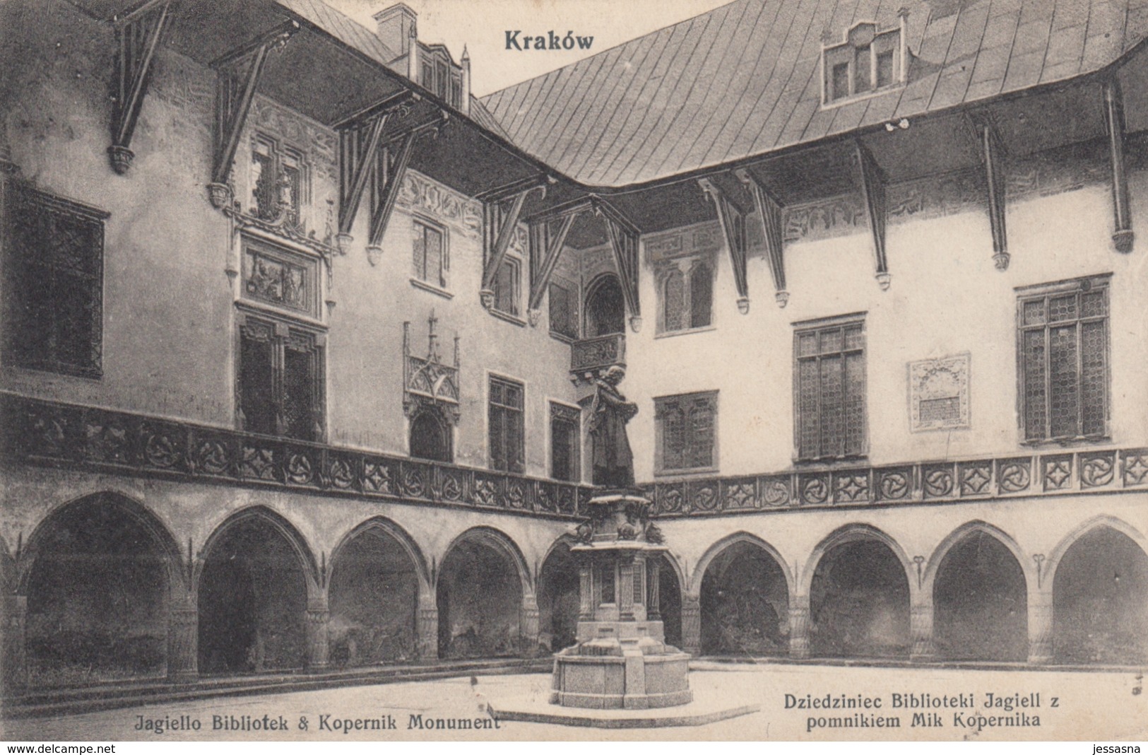 AK - Polen - KRAKOW (Krakau) - Innenhof Der Bibliothek Mit Kopernikus Denkmal 1914 - Poland