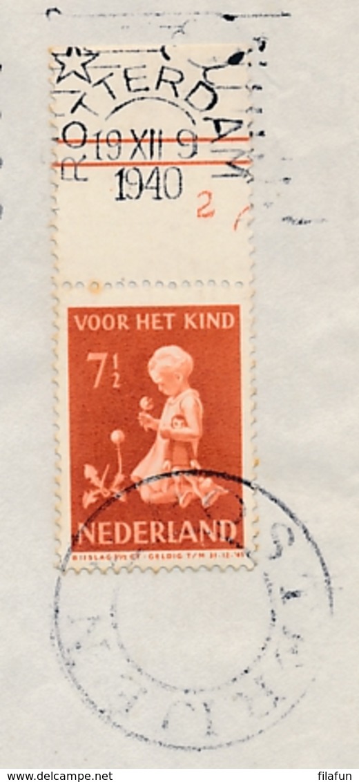 Nederland - 1940 - 7,5 Cent Kind Met Bloem - Met Plaatnummer 2 - Op Cover Van Rotterdam Naar Utrecht - Posterijen - Lettres & Documents