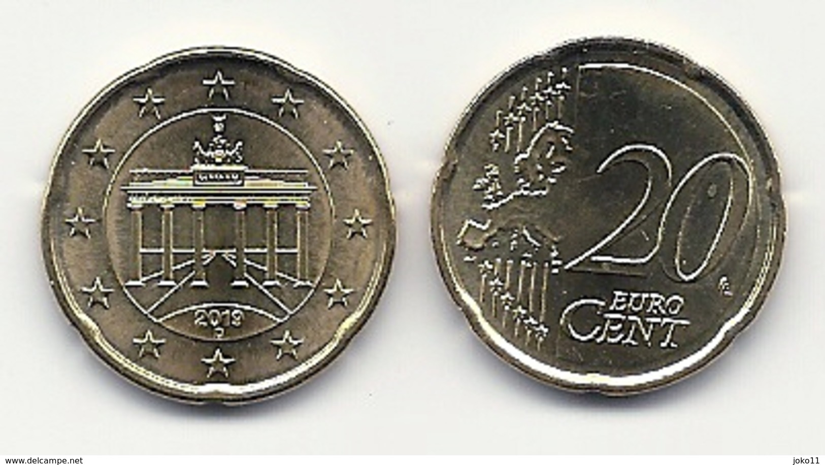 20 Cent, 2019,  Prägestätte (D),  Vz, Sehr Gut Erhaltene Umlaufmünzen - Germania