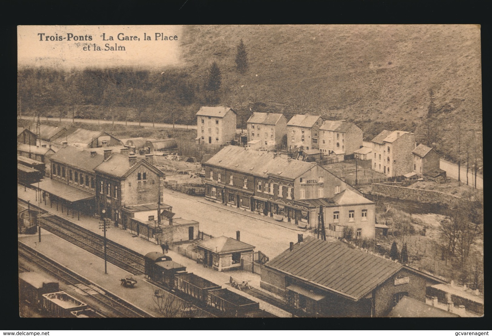 TROIS PONTS  LA GARE LA PLACE ET LA SALM - Trois-Ponts