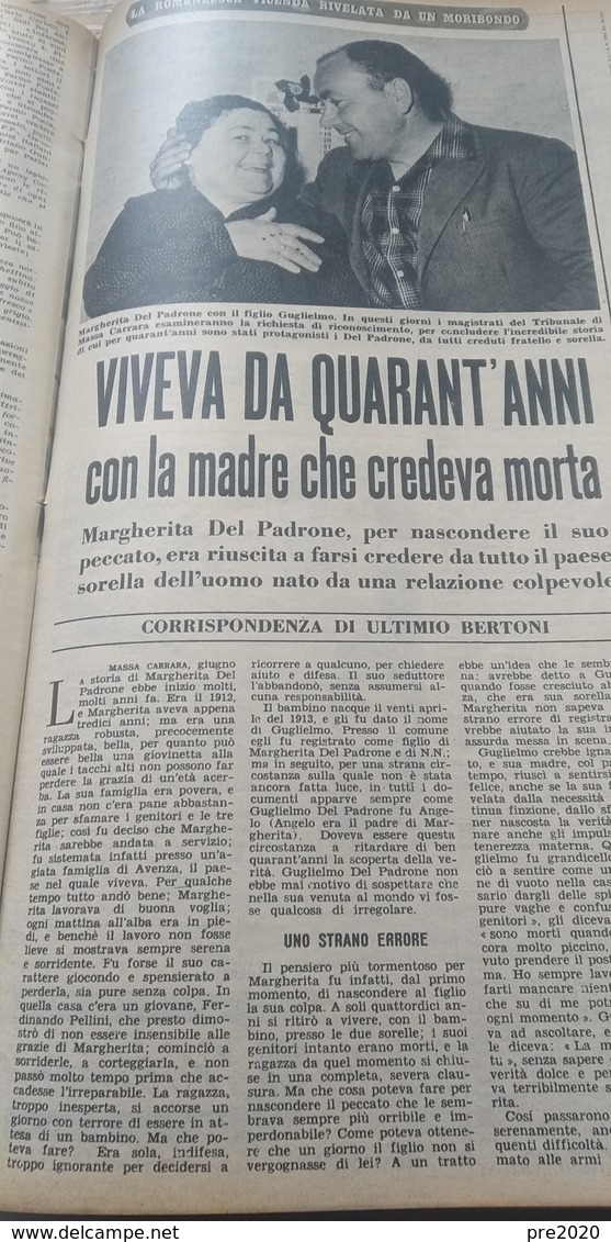 SETTIMANA INCOM 1954 PINOCCHIO ANCONA FRANCESCO BORRELLO EROE BATTIPAGLIA AVENZA GALTELLI' BITONTO - Other & Unclassified