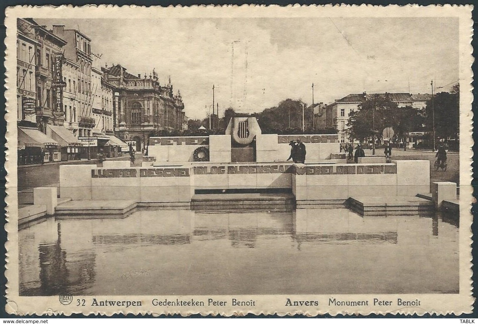 0282 - BELGIE - ANTWERPEN - MONUMENT PETER BENOIT 1937 - Antwerpen